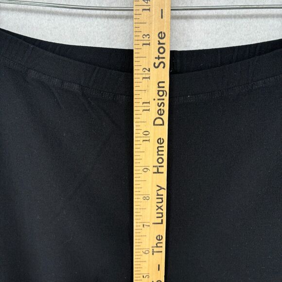 EILEEN FISHER Pants XS Washable Stretch Crepe Straight Leg Trouser Black USA - Picture 11 of 14